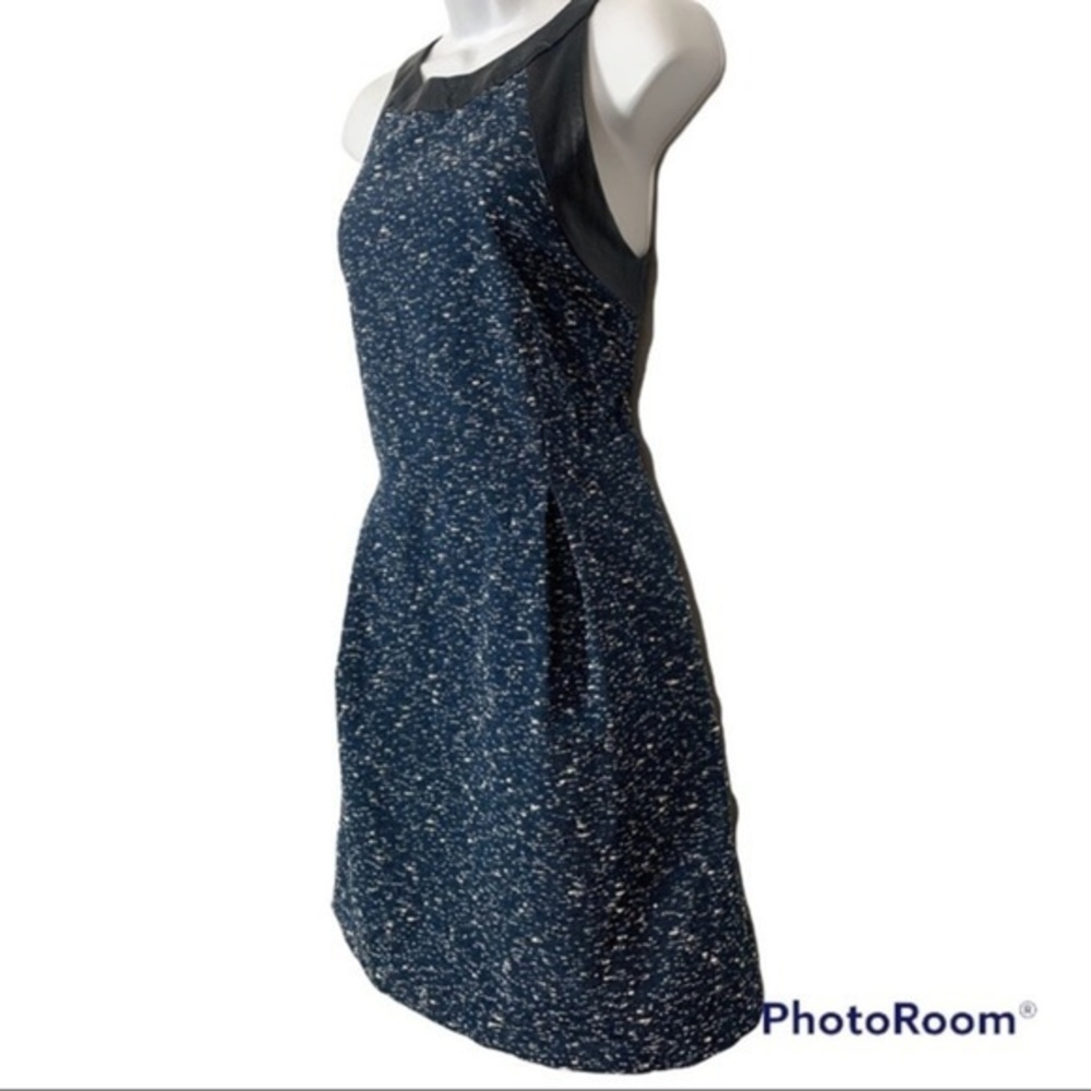 Sea New York Leather Trimmed Dress